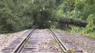 Damage to SunRail tracks in Kissimmee because of Ian