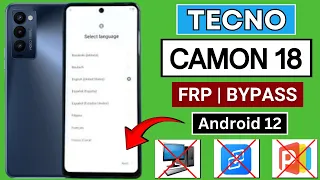 Tecno Camon 18 Android 12 Frp Bypass Without PC | Tecno (CH6) Unlock Google Account Lock
