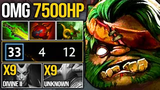 OMG 33Kills 7500HP Pudge Offlane | Epic 40 Mins 41 Flesh Heap | Pudge Official