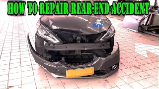 Nissan Sylphy Rear Accident Repair #Accident Repair #Sheet Metal Spray Paint #Mechanic Han