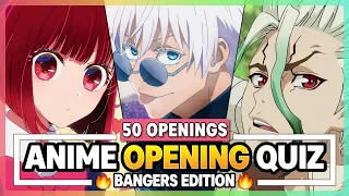 ANIME OPENING QUIZ  [Easy - Hard] 50 Banger Openings