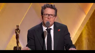 Watch Michael J  Fox Receive the Jean Hersholt Humanitarian Honor at the