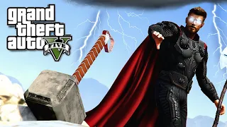 BECOMING THE GOD of THUNDER THOR in GTA 5 #gta5 #minecraft @triggeredinsaan