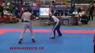 WAKO WC 2009: Lightcontact -74kg: Levente (AUT) vs. Thomson (GBR)