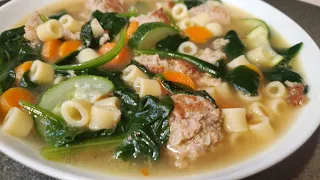 The BEST Summer Vegetable Soup With Turkey Meatballs | What's For Dinner