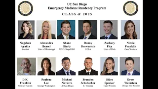 UC San Diego Emergency Medicine Class of 2025- Welcome!