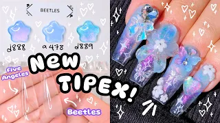 ‧₊˚🍇 Beetles Has TIPEX Now?! 🫧 Testing Acrylic Full-cover Nail Tips🪻₊˚.