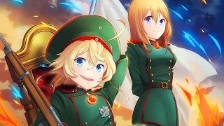 Youjo Senki Ending - "Los! Los! Los!" (low effort compilation, (Jap - Ger - Rus))