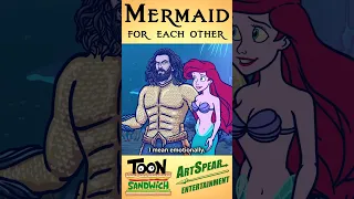 Little Mermaid's first date - TOON SANDWICH #funny #disney #littlemermaid #dc #shorts