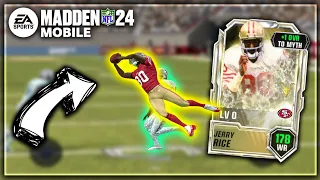 GOAT MYTHIC JERRY RICE CATCHES EVERYTHING!! Madden Mobile 24  GOAT Mythic Gameplay!!