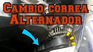 Como cambiar correa servicio (alternador)