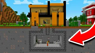 TROLLEO A MI AMIGO CONSTRUYENDO UNA PRISIÓN SECRETA EN MI CASA EN MINECRAFT 😂