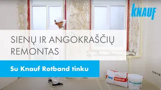 Sienų ir angokraščių remontas su Knauf Rotband tinku