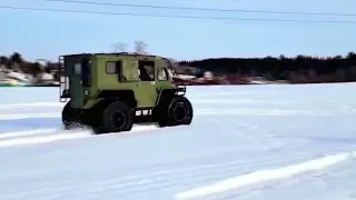 Видео обзор вездехода на шинах низкого давления "Дозер"