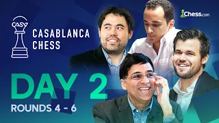 THE DECIDER: Magnus Leads As Hikaru, Vishy & Bassem Chase Wins! Casablanca Chess 2024 Rds 4-6