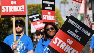 'No writers, no TV': WGA goes on strike