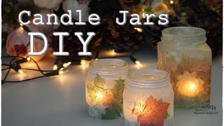 Christmas in a Jar - Decoupage Candle Holder DIY