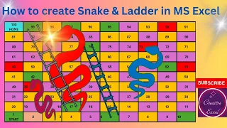 🐍 Creating Snake & Ladder Game in Excel | Step-by-Step Tutorial🔥