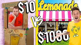 $10 VS $1,000 LEMONADE STANDS *Budget Challenge*