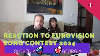 REACTION TO EUROVISION SONG CONTEST 2024. SLOVENIA/GEORGIA