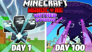 I Survived 100 DAYS as a WITHER STORM in HARDCORE Minecraft!