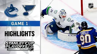 NHL Highlights | First Round, Gm1 Canucks @ Blues - Aug. 12, 2020