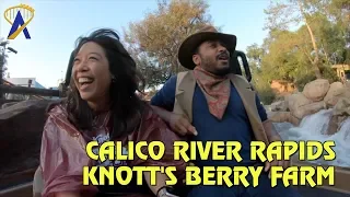 Rafting down Calico River Rapids at Knott's Berry Farm