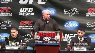 UFC 143 Diaz vs Condit: Pre-Fight Press Conference - complete/unedited (pt 1 of 2)