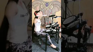 Cute Girl Cover Song With Drums  , Pretty Girl Playing Drums Part 35