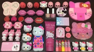 Slime Mixing | Special Series PINK Hello Kitty | Mixing Random Things into Slime