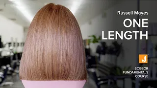 How to Cut a One Length Straight Line Haircut - Scissor Fundamentals Course