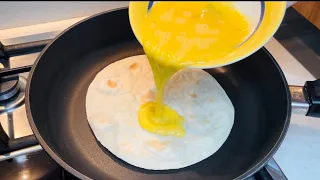 Just Pour Egg on Tortilla, The Result will be Amazing! 3 Top 🔝 Simple Recipes