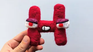 ASMR Unifon Alphabet Lore H (Evan Arts version) Needlefelt Wool Art