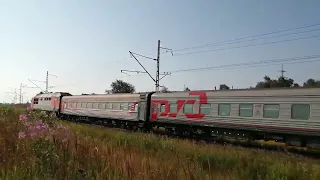 ТЭП70-0262. Идёт с поездом из Костомукши. Перегон Томицы-Товарная станция. Петрозаводск.