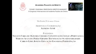 II Congresso Internacional da Academia Paulista de Direito 12a Sessão