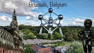 Brussels Belgium from the Atomium to Manneken Pis   4k video