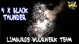 4 x Black Thunder Tristar Vuurwerk Knalcake Titanium Salute