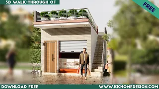 Shop with House || 14x30 Feet Small House With Shop Village House Plan#108