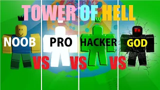 NOOB VS PRO VS HACKER VS GOD (TOWER OF HELL) | ROBLOX