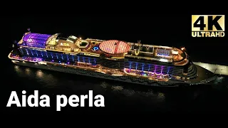 Aida perla cruise ship from the drone DJI