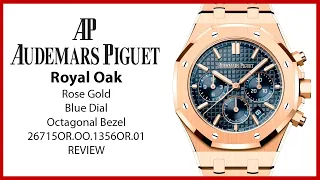 ▶ Audemars Piguet Royal Oak Chronograph Rose Gold Blue Dial 26715OR.OO.1356OR.01 - REVIEW