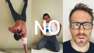 Jake Gyllenhaal's Pony Tail & Ryan Reynolds’ Hilarious Reaction to Tom Holland’s Handstand Challenge