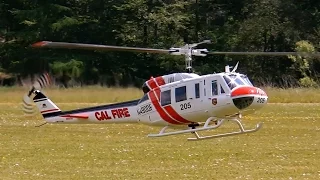 BELL UH-1D BIG SCALE RC TURBINE MODEL HELICOPTER FLIGHT / Turbine meeting 2015 *1080p50fpsHD*