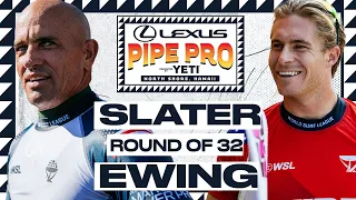 Kelly Slater vs Ethan Ewing | Lexus Pipe Pro presented by YETI - Round of 32 Heat Replay