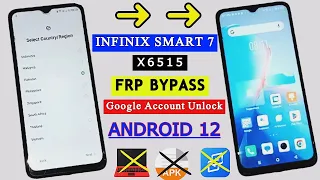 Infinix Samrt 7 FRP Bypass 2024 Android 12 | Infinix X6515 Google Account Unlock Without PC