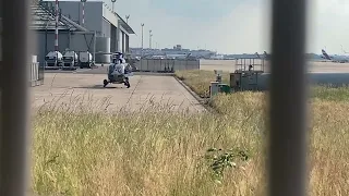 Polizeihubschrauber Landung/ HUMMEL 2 / DÜSSELDORF / 8.6.2023