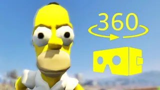 3D Homer VR The Simpsons 360° Funny Dance Fight in Real Life