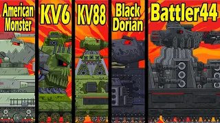 ⚔️ BATTLER-44 VS KV-88 & KV-6 ⚔️| Tank Battle Royale | Мега танки VS Мега Босс - Мультики про танки