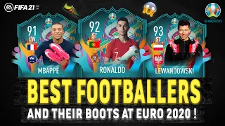 Best FOOTBALLERS and Their BOOTS at EURO 2020! ⚽😱 | FT. RONALDO, MBAPPE, LEWANDOWSKI ....etc