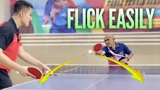 How to do Forehand Flick counter Heavy Underspin and change placement easily